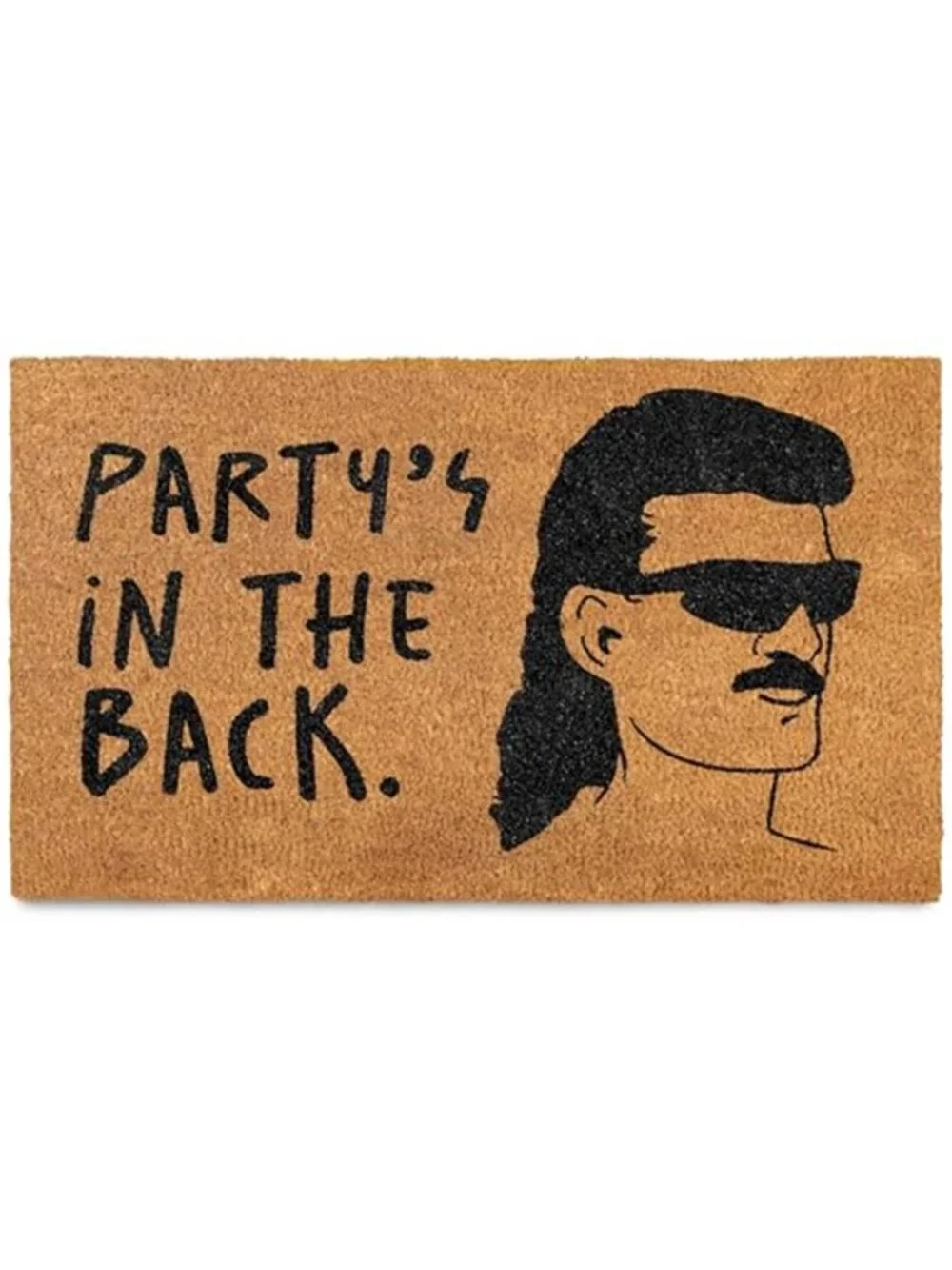 Party's in the Back Door Mat 30x17 Inch, Funny Welcome Mat Coir
